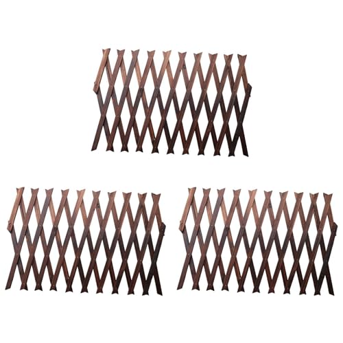 Mocturnity 3 x Zaungitter aus Zugholz für den Garten aus Expansivholz, zur Dekoration von Hausgärten von Mocturnity