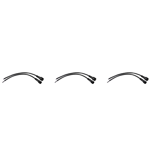 Mocturnity 3 x männliche Buchse, 2 LEDs, wasserdicht, Kabelverbinder, Schwarz von Mocturnity