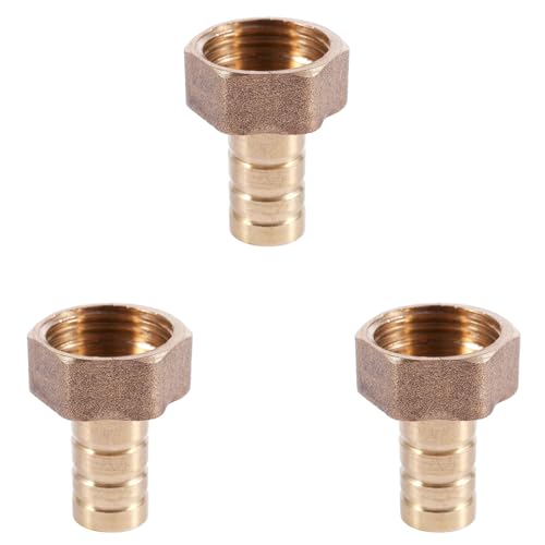 Mocturnity 3Stück 12mm Widerhaken 1 / 2BSP Innengewinde Schnell Verbinder Adapter Gold von Mocturnity