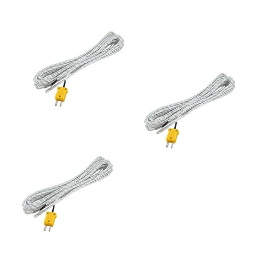 Mocturnity 3X -50-250 Celsius K Typ 10M Kabel Temperatursensor Thermoelementsonde von Mocturnity