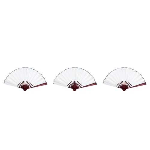Mocturnity 3X Maenner Frauen Stoff Faltender Handventilator 13 Laenge von Mocturnity