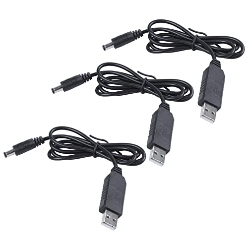 Mocturnity 3X USB DC 5 V zu DC 12 V 2,1mm x 5,5mm Konverter DC Stecker Jack Power Kabel Stecker, USB zu DC Kabel -1 Mt von Mocturnity