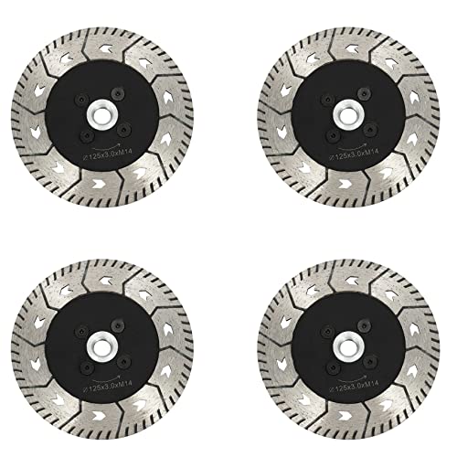 Mocturnity 4 Stück, 125 x 2,8 mm, M14, doppelseitiges Diamantblatt, Schleifscheibe, Schleiftyp mit Mocturnity 4 Stück, 125 x 2,8 mm, M14, doppelseitiges Diamantblatt, Schleifscheibe, Schleiftyp mit von Mocturnity