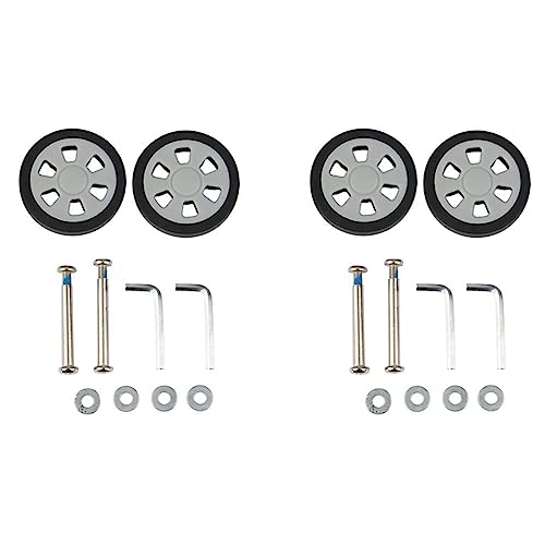 Mocturnity 4 x Gepäckzubehör, Räder, Flugzeug, Koffer, Riemenscheibe, Rolle, Stumm Rad, verschleißfest, Reparaturteile, 55 x 12 mm von Mocturnity