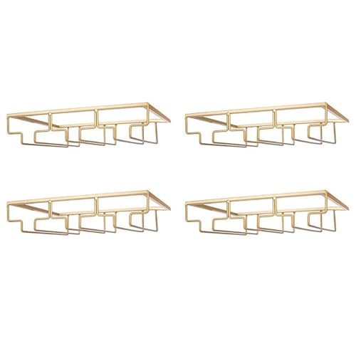 Mocturnity 4 x Weinglas-Regale unter dem Weinschrank, Aufbewahrungsbox, Weinglas, Bar, Küche von Mocturnity