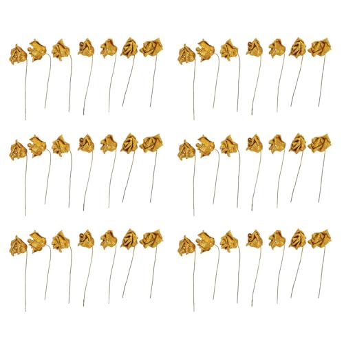 Mocturnity 42 StüCk Schaum Glitter KüNstliche Rose Decor, Gold von Mocturnity