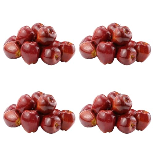 Mocturnity 48 Stück Gefälschte Obstäpfel Künstliche ÄPfel Lebensechte Simulation Rote ÄPfel Home House Decor für Stillleben Küchendekor von Mocturnity