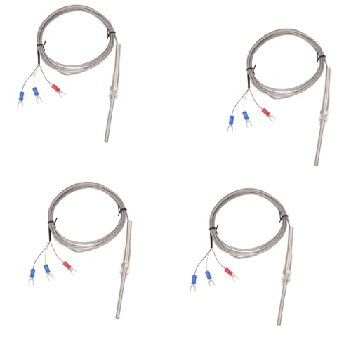 Mocturnity 4X 0-400C Pt100 Typ 5mm x 50mm Temperaturregler Thermoelementfühler 2 Meter von Mocturnity