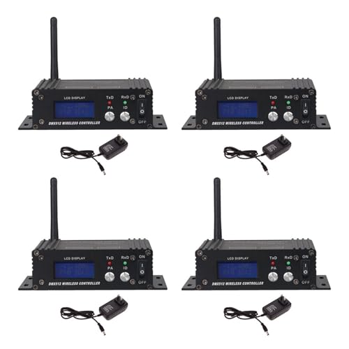 Mocturnity 4X 512 Wireless Controller EmpfäNger Sender LCD-Display Leistung Einstellbar für Disco DJ Party Stage Bar Licht-EU-Stecker Mocturnity 4X 512 Wireless Controller EmpfäNger Sender LCD-Display Leistung Einstellbar für Disco DJ Party Stage Bar Licht-EU-Stecker von Mocturnity