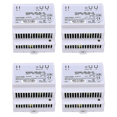 Mocturnity 4X Din Schiene Stromversorgung 60W 12V AC DC Konverter -60-12 Stromversorgung 12V 60W Gute Qualität von Mocturnity