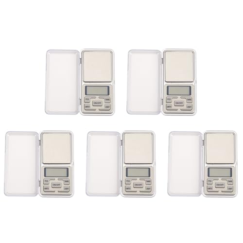 Mocturnity 5 x 500 g x 0,01 g Mini-Digitalwaage, Werkzeugwaage, Taschenwaage, hochpräzises LCD-Display von Mocturnity