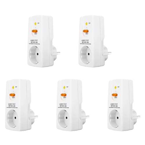 Mocturnity 5X 16A Gfci-Auslaufschutzstecker RCD-Steckdose Leistungsschalter für Den Heimgebrauch Sicherheitsstecker für Persönlichen Schutz EU-Stecker von Mocturnity