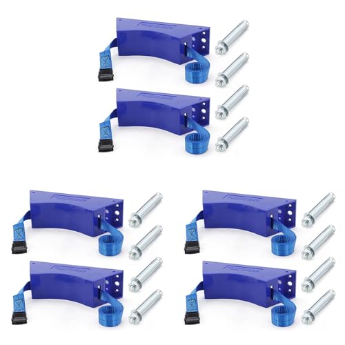 Mocturnity 6 STÜCKE Propangasflaschenhalter Zylinder Wandhalterung Gasflaschenhalterung Langlebige ABS- mit Schrauben Blau von Mocturnity