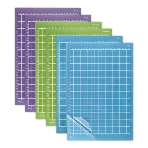 Mocturnity 6-Teiliges 8,5x12-Schneidematte-Set für Xtra (StandardGrip, LightGrip, StrongGrip), Wiederverwendbare Schneidematten-Set von Mocturnity