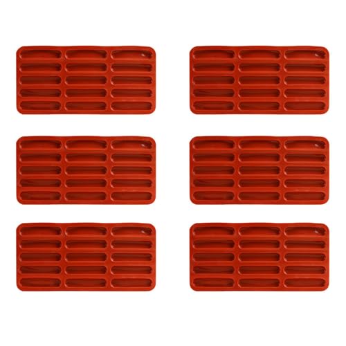 Mocturnity 6 x Silikonform für Kekse mit Tiramisu-Fingern, Form zum Backen von Müsliriegeln mit 15 Mulden, Form für Schokoriegel, Silikonform mit langen Streifen Mocturnity 6 x Silikonform für Kekse mit Tiramisu-Fingern, Form zum Backen von Müsliriegeln mit 15 Mulden, Form für Schokoriegel, Silikonform mit langen Streifen von Mocturnity