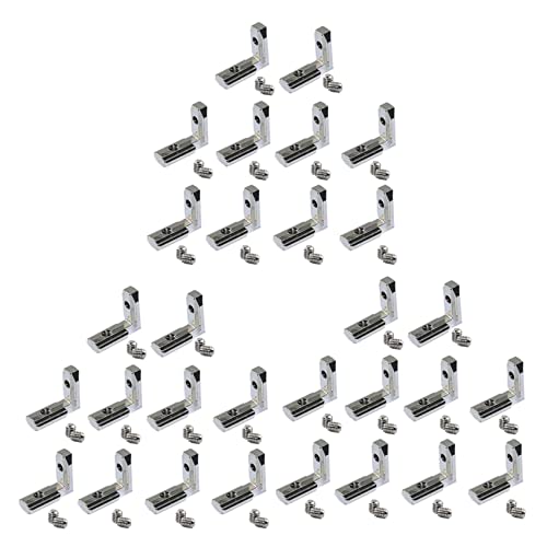 Mocturnity 60 Stück T-Slot L-Shape Innen Corner Connector Joint Bracket für 2020 Series Slot 6 mm Mocturnity 60 Stück T-Slot L-Shape Innen Corner Connector Joint Bracket für 2020 Series Slot 6 mm von Mocturnity