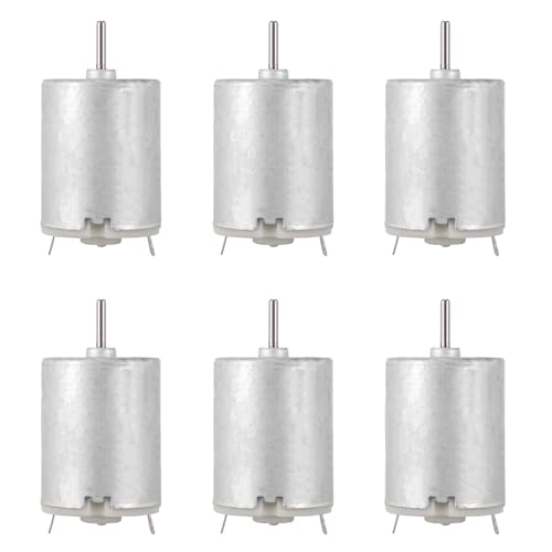 Mocturnity 6X 8000 RPM 9V 68MA Drehmoment Magnetisch Zylindrische Mini DC Motor Silber von Mocturnity