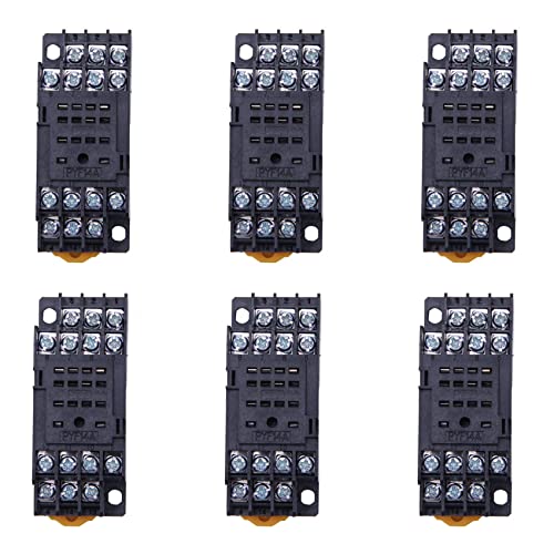 Mocturnity 6X PYF14A DIN Schiene Power Relais Sockel Basis 14 Pin fuer MY4NJ HH54P MY4 von Mocturnity