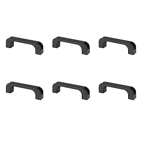 Mocturnity 6X Tuer Kabinett Kunststoff Schwarzer Rechteckiger Stossgriff 5.2 von Mocturnity
