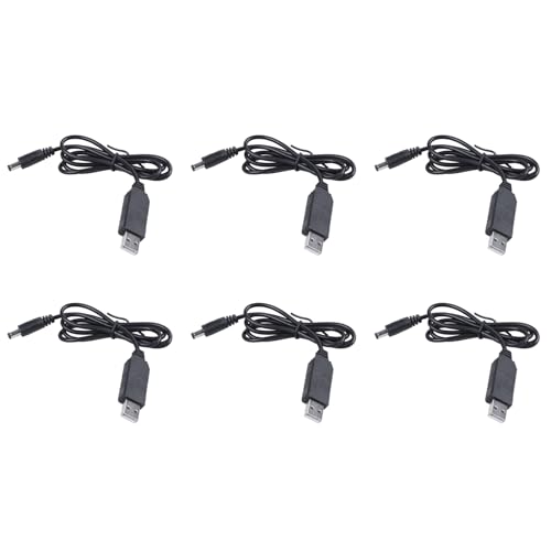 Mocturnity 6X USB DC 5 V zu DC 12 V 2,1mm X 5,5mm Konverter DC Stecker Jack Power Kabel Stecker, USB zu DC Kabel -1 Mt (5 V zu DC 12 V) von Mocturnity