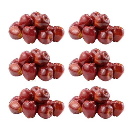 Mocturnity 72 Stück Gefälschte Obstäpfel Künstliche ÄPfel Lebensechte Simulation Rote ÄPfel Home House Decor für Stillleben Küchendekor von Mocturnity