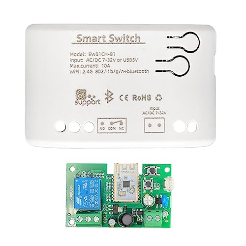 Mocturnity 7V-32V Kunststoffmodul mit Gehäuse WiFi+Bluetooth 1CH Fernbedienungsrelais für Home Mocturnity 7V-32V Kunststoffmodul mit Gehäuse WiFi+Bluetooth 1CH Fernbedienungsrelais für Home von Mocturnity