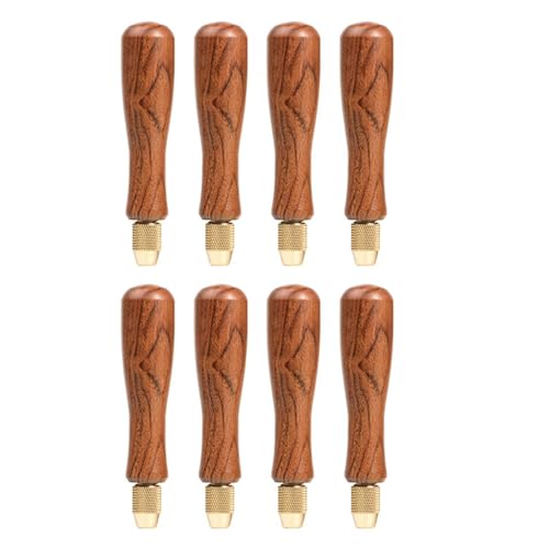 Mocturnity 8 x Griff aus Holz, Holzgriff mit Bohrfutter aus Messing für kleine Feilen, DIY-Zubehör Mocturnity 8 x Griff aus Holz, Holzgriff mit Bohrfutter aus Messing für kleine Feilen, DIY-Zubehör von Mocturnity