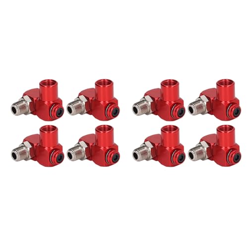 Mocturnity 8 x Luftschlauch, um 360 Grad drehbar, 1/4 NPT, industrielles Luftzubehör, Adapter für Pneumatikwerkzeug, Kupplung, Luftschlauch von Mocturnity