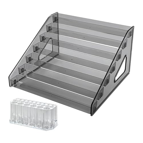 Mocturnity Acrylfarben-Organizer (7 Ebenen), Pinselhalter (26 Schlitze), Farb-Organizer, für alkoholhaltige Tinten und Lebensmittelfarben von Mocturnity