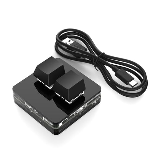 Mocturnity Benutzerdefinierte Mini-Tastatur, OSU RGB-Makro-Tastatur mit 2 Tasten, programmierbare mechanische Tastatur für Spiele, Schwarz, Typ A Mocturnity Benutzerdefinierte Mini-Tastatur, OSU RGB-Makro-Tastatur mit 2 Tasten, programmierbare mechanische Tastatur für Spiele, Schwarz, Typ A von Mocturnity