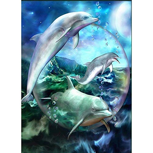 Mocturnity DIY 5D Diamant Dinosaurier Voller Kreis Diamant Stickerei Diamant Bild Strass Dekoration Geschenk von Mocturnity