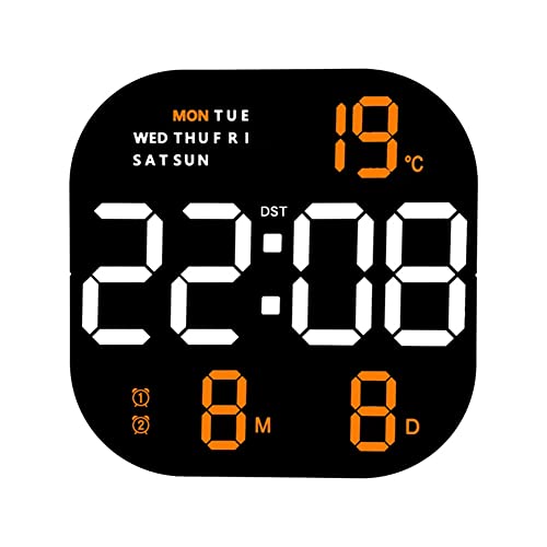 Mocturnity Digitaler Desktop-, LED-Anzeige, Nachttischuhr, Schlafzimmer, moderne LED-Uhren für die Dekoration von Büro zu Hause - C von Mocturnity