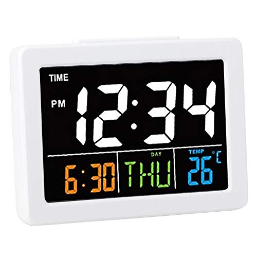 Mocturnity Elektronischer Desktop-Wecker mit großem LCD-Farbdisplay mit Datumsanzeige Mocturnity Elektronischer Desktop-Wecker mit großem LCD-Farbdisplay mit Datumsanzeige von Mocturnity