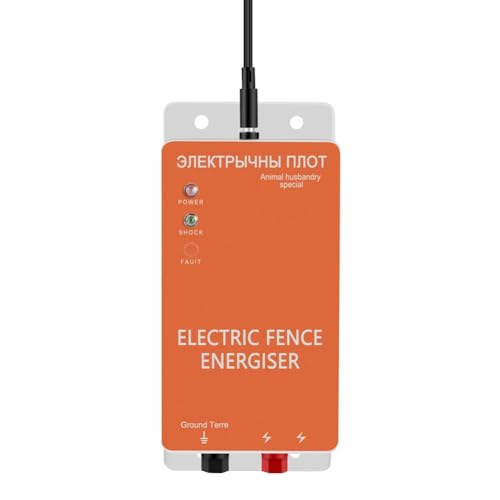 Mocturnity Elektronischer Impulszaun, 8 km, elektrischer Zaunregler, Warnung für Tiere, Pferde, Vieh, Vieh, Vieh, Vieh, Tier, EU-Stecker von Mocturnity