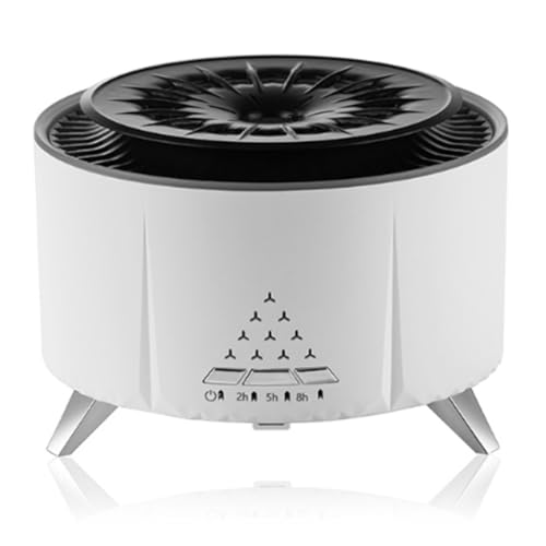 Mocturnity Für -Luftbefeuchter, Flammen-Diffusor, Feueraroma, ätherische Öle für zu Hause, Mini-Ring, Quallennebelring, zum Rauchen von Luft (A), EU-Stecker von Mocturnity