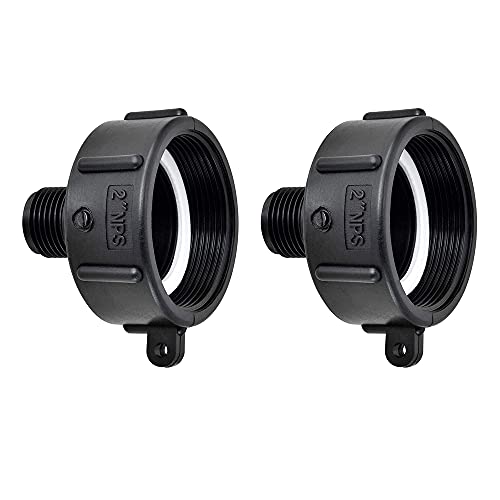 Mocturnity IBC-Handadapter, 2 Stück, 275 330, IBC-Adapter mit feinem Gewinde, 2 Zoll (5,1 cm) Gartenschlauchadapter für Wassertank von Mocturnity