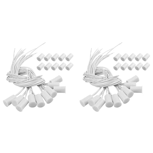 Mocturnity Magnetischer Türschalter RC-33 NC Sicherheits-Fenstertürsensor mit eingebautem Kabel, Alarm (20 Sets) von Mocturnity