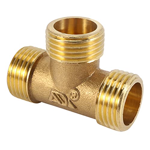 Mocturnity Messing T Form Wasser Kraftstoff Rohr Gleichheit Herren Tee Adapter Anschluss 1/2 Gewinde von Mocturnity