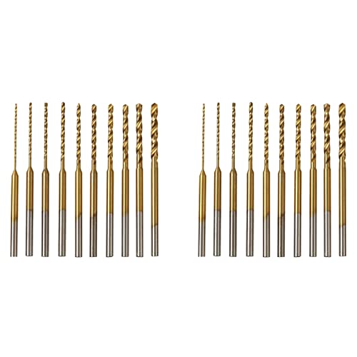 Mocturnity Micro-Twist-Bohrer-Set - 20 Stück 0,6 mm-2,2 mm Kleiner Bohrer 2,35 Schaft HSS Mini-Gravierbohrer Lochbohrwerkzeug Mocturnity Micro-Twist-Bohrer-Set - 20 Stück 0,6 mm-2,2 mm Kleiner Bohrer 2,35 Schaft HSS Mini-Gravierbohrer Lochbohrwerkzeug von Mocturnity