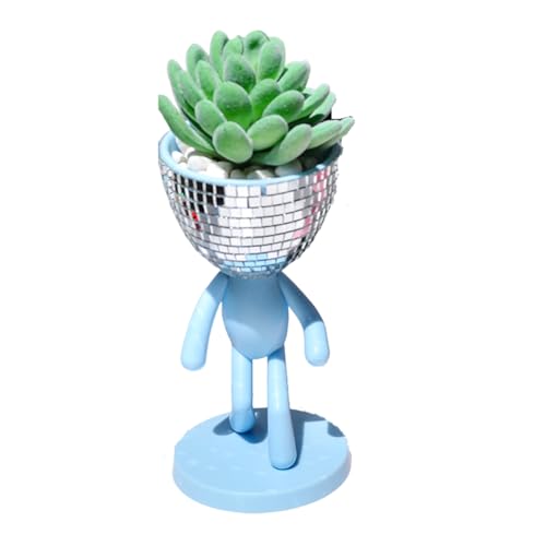 Mocturnity Niedliche künstliche Sukkulenten, Mini-Sukkulentendekoration aus Kunststoff im Topf, kreative Blumentöpfe in blauer Form Mocturnity Niedliche künstliche Sukkulenten, Mini-Sukkulentendekoration aus Kunststoff im Topf, kreative Blumentöpfe in blauer Form von Mocturnity