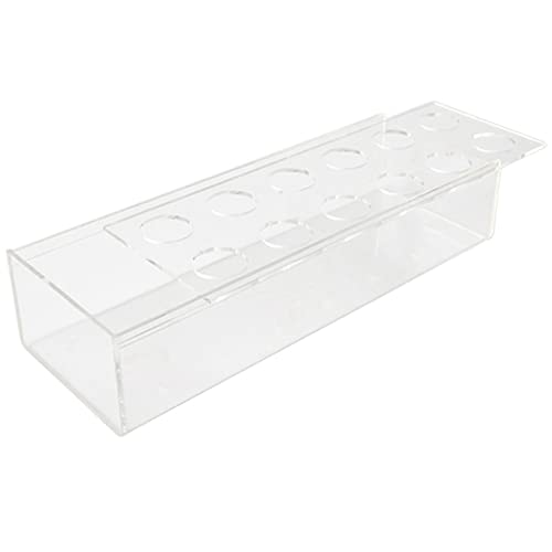 Mocturnity Rechteckige Acrylvase mit 12 Löchern, Rechteckiges Florales Herzstück für Den Esstisch, Rechteckige Dekorative Moderne Vase von Mocturnity