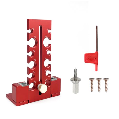 Mocturnity Schablone zur Herstellung von verstellbaren Stiften mit 12 Löchern, 7 mm - 18 mm, Typ , Holzstreifen mit Doppelschneide, rotierender Frässtift, Rundstab-Werkzeug von Mocturnity