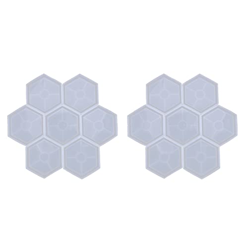 Mocturnity Set mit 16 Untersetzern aus Silikon, sechseckig, Silikonform von Mocturnity