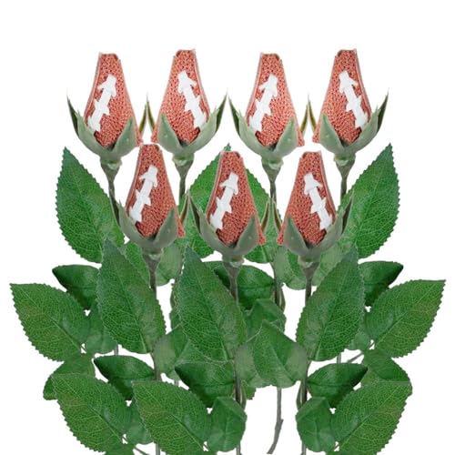 Mocturnity Softball-Rose, Sportrose, künstliche Softball-Blumen, handgefertigt, Geschenk für den Abschluss des Teams von Softball-Fans, C von Mocturnity