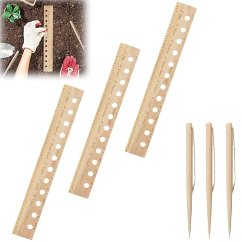 Mocturnity Spacer Tool Seeder Pflanzensaat Lineal Genauer Pflanzdorn Abstandsvorlage Garten Gartengerät für Gärten C von Mocturnity