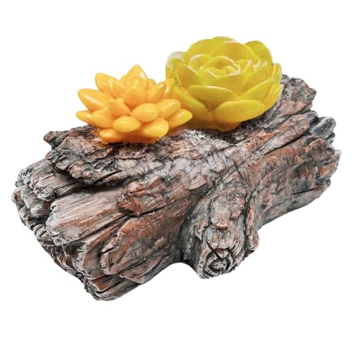 Mocturnity Versteckter Schlüsselkasten „Fake Rock“ für Draußen – Sicherer Ersatzschlüsselkasten Aus Kunstharz für Den Garten oder im Freien (Baumstumpf-Stil), Einfache Installation, Einfach zu Ver von Mocturnity