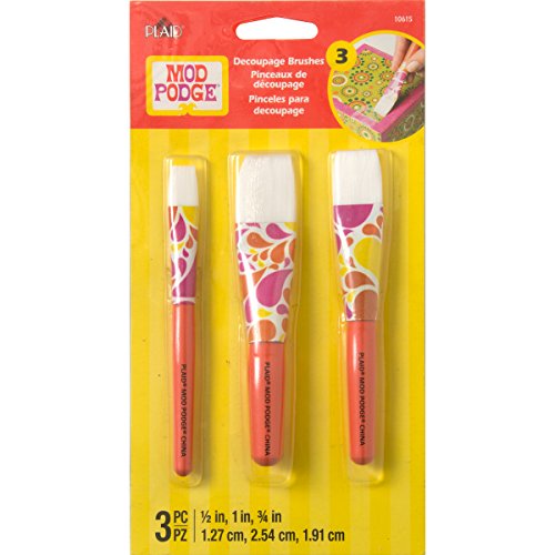 Mod Podge, weiches Decoupage-Pinsel-Set, 10615, dreiteiliges Set von Mod Podge