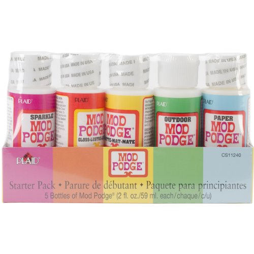 Mod Podge CS11240 Starter Pack 2oz 5/Pkg, Synthetic Material, durchsichtig, 17 x 4.3 x 10.2 cm von Mod Podge