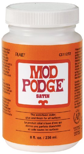 Mod Podge PECS11272 Wasserbasierende Versiegelung Kleber, und Finish, transparent Satin, Synthetic Material, weiß, 6.4 x 6.4 x 11.5 cm von Mod Podge