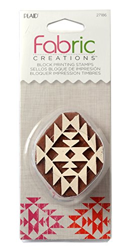 Mod Podge Fabric Creations-Blockdruck Stempel-Kleine Azteken Fliese, Synthetisches Material, Braun, 15.3 x 6.2 x 3.8 cm von Mod Podge